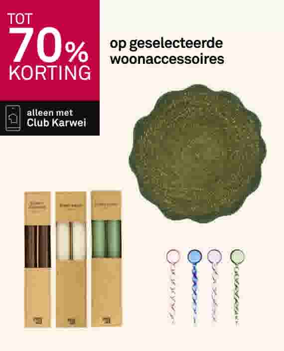 Tot 70% korting op geselecteerde woonaccessoires