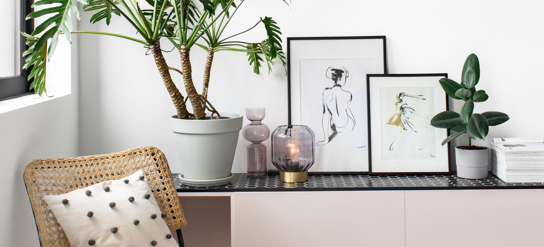 DIY wandmeubel met hexagon tegeltjes