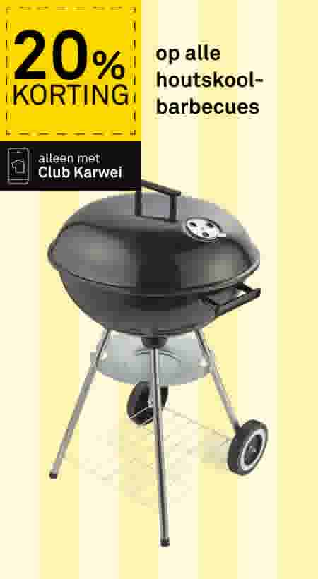 20% korting op alle houtskoolbarbecues