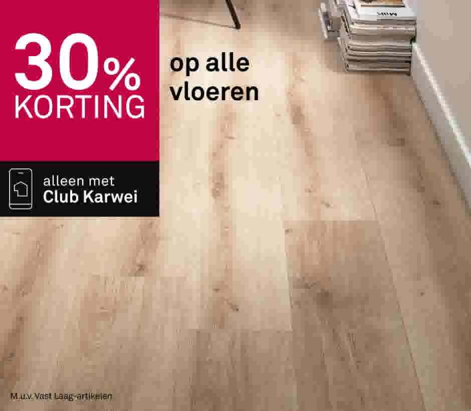 30% korting op alle vloeren