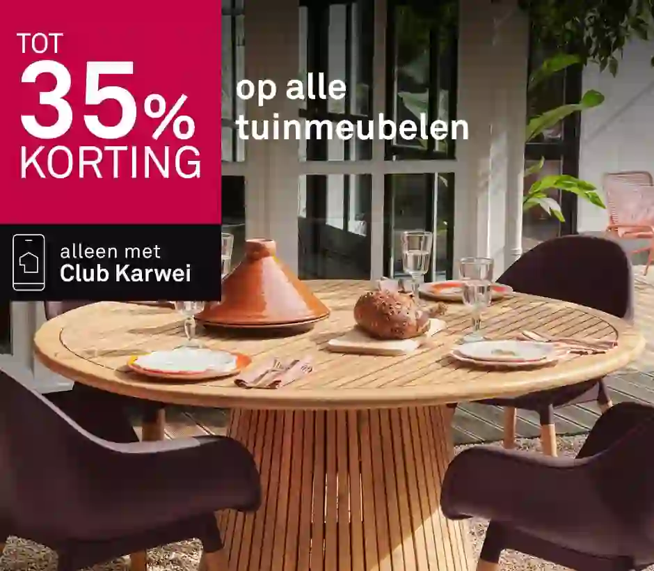 Tot 35% korting op alle tuinmeubelen