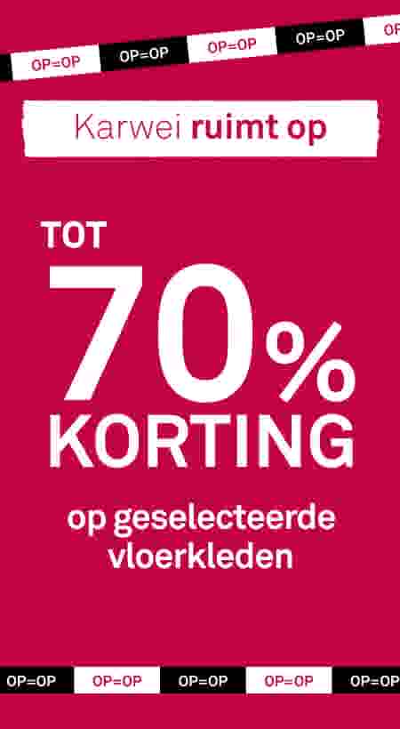 tot 70% korting op geselecteerde vloerkleden