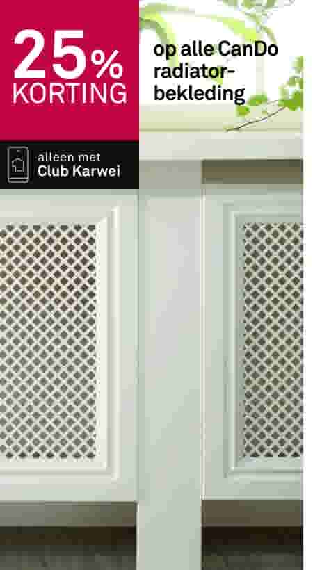 25% korting op alle CanDo radiatorbekleding