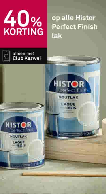40% korting op alle Histor Perfect Finish lak