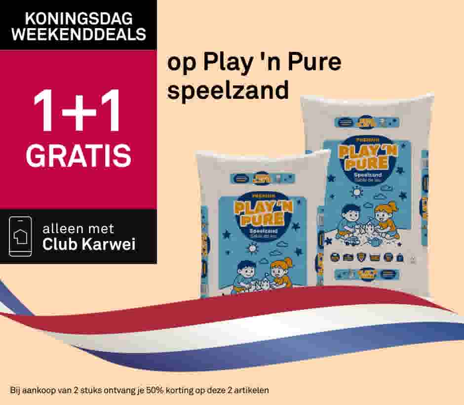 1+1 gratis op Play 'n Pure speelzand