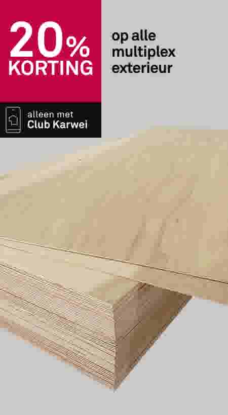20% korting op alle multiplex exterieur