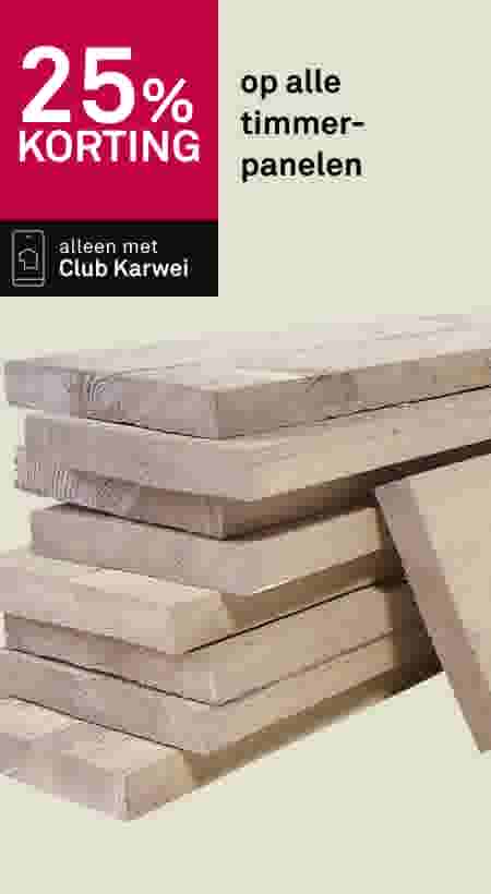 25% korting op alle timmerpanelen