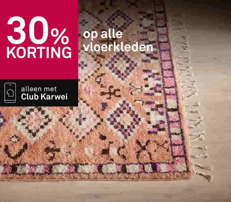 30% korting op alle vloerkleden