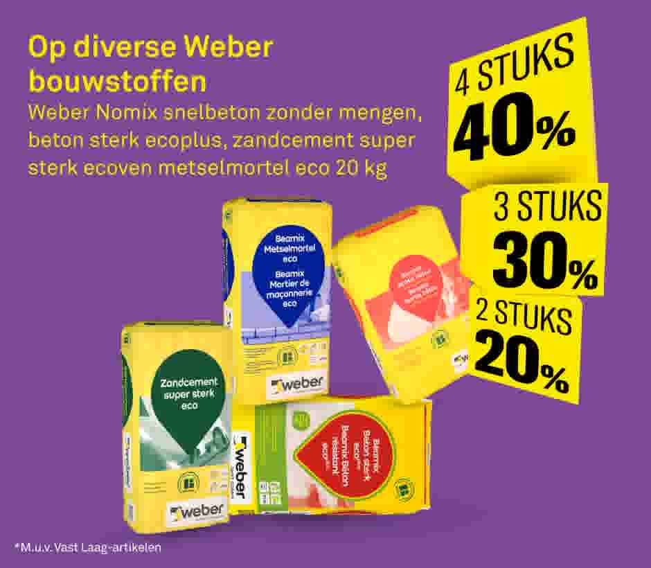 Op diverse Weber bouwstoffen