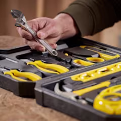 Handgereedschap in een gereedschapskoffer van Stanley