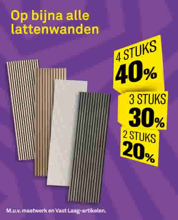 Stapelkorting op bijna alle lattenwanden