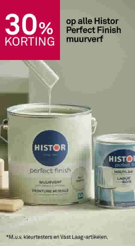 30% korting op alle Histor Perfect Finish muurverf