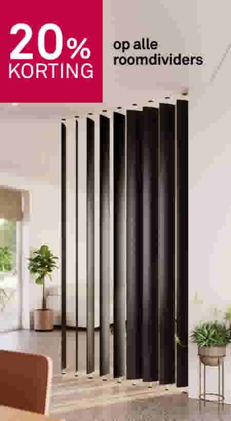 20% korting op alle roomdividers