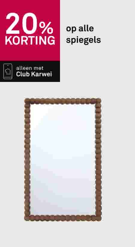 20% korting op alle spiegels