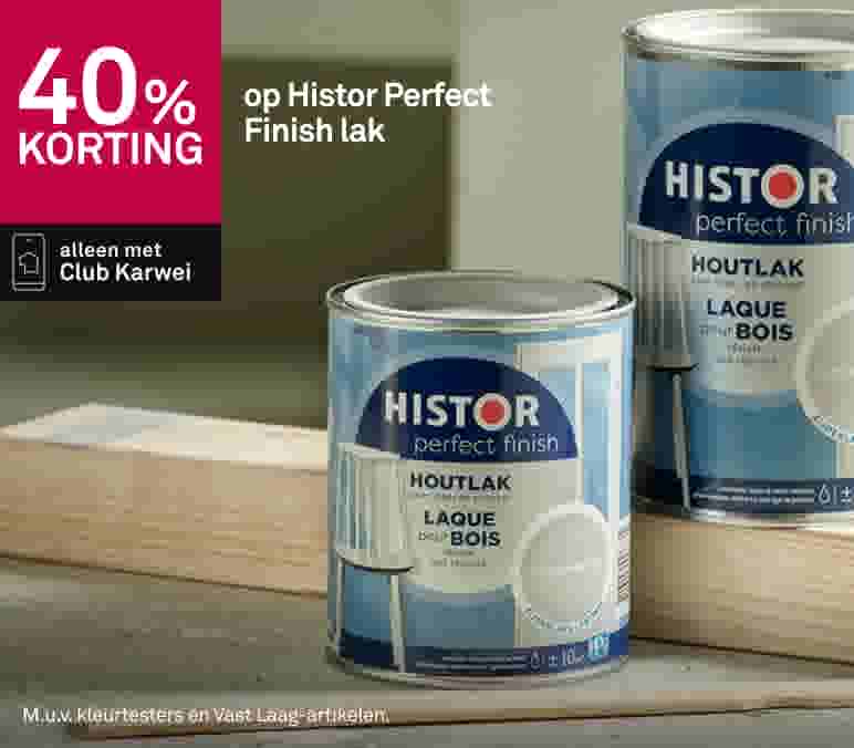 40% korting op Histor Perfect Finish lak