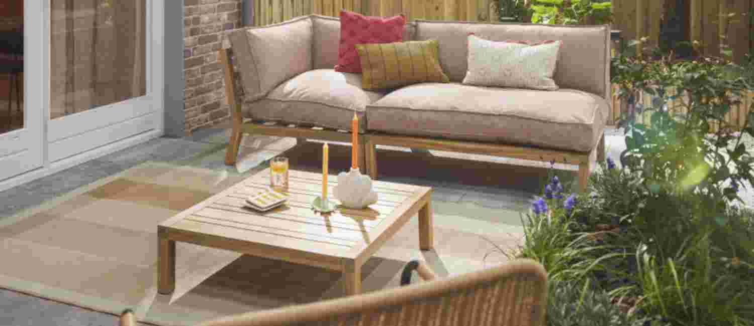 Houten loungeset van Karwei