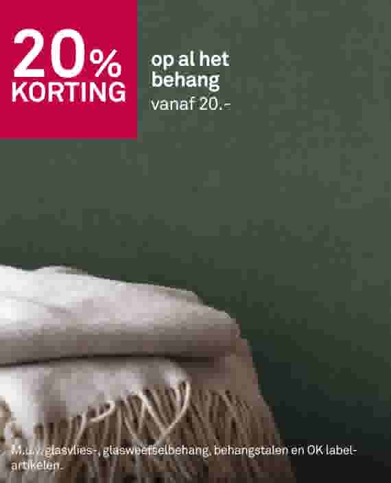 20% korting op al het behang