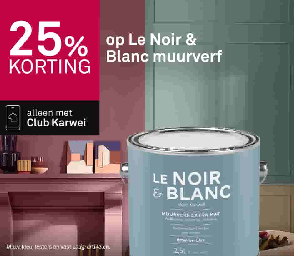 25% korting op Le Noir & Blanc muurverf