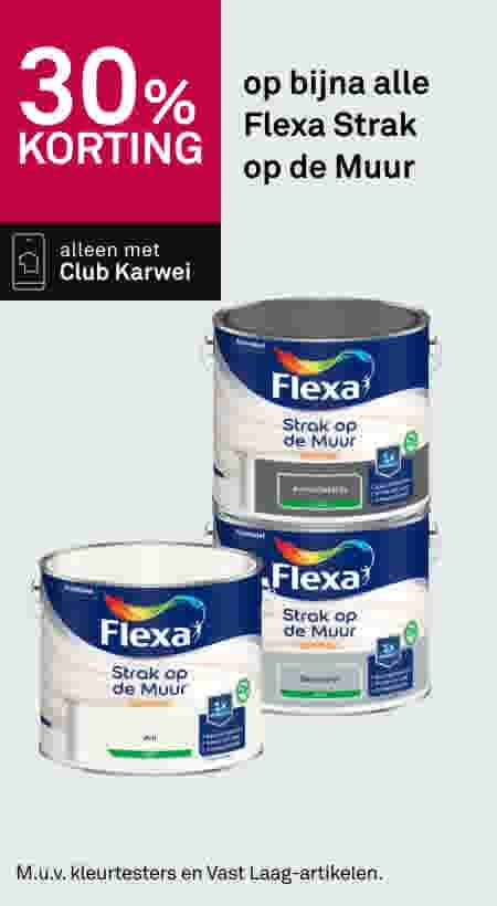 30% korting op bijna alle Flexa Strak op de Muur