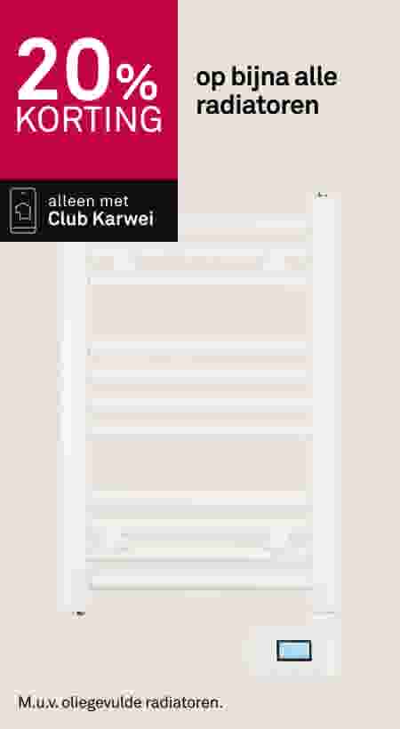 20% korting op alle radiatoren