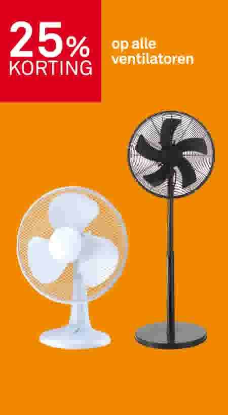 25% korting op alle ventilatoren