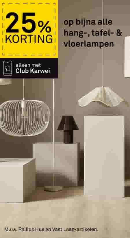 25% korting op bijna alle hang-, tafel- & vloerlampen
