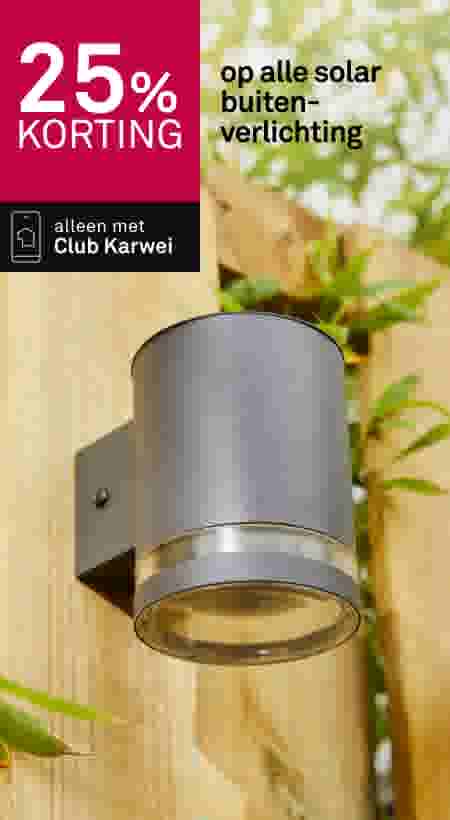 25% korting op alle solar buitenverlichting