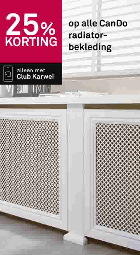 25% korting op alle CanDo radiatorbekleding