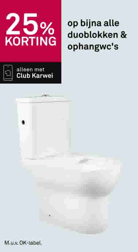 25% korting op bijna alle duoblokken & ophangwc's
