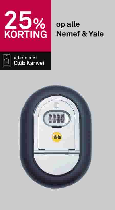 25% korting op alle Nemef & Yale