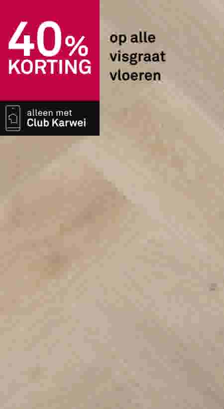 40% korting op alle visgraat vloeren