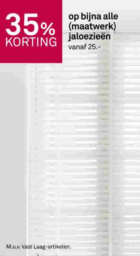 35% korting op bijna alle (maatwerk) jaloezieën