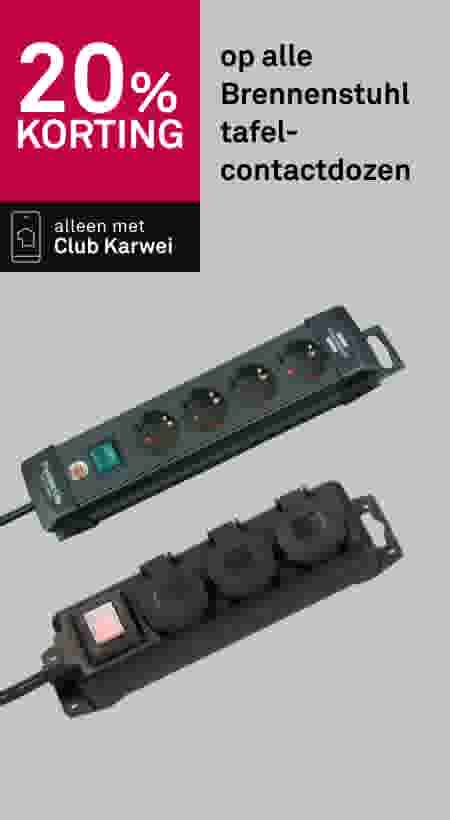 20% korting op alle Brennenstuhl tafelcontactdozen