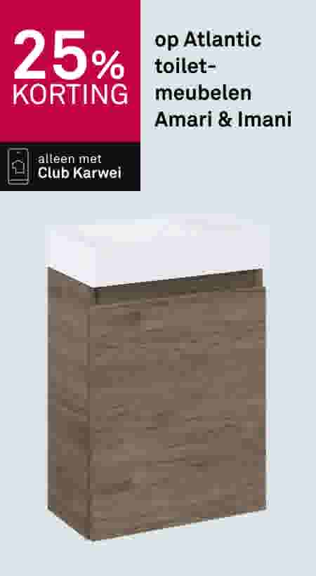 25% korting op Atlantic toiletmeubelen Amari & Imani