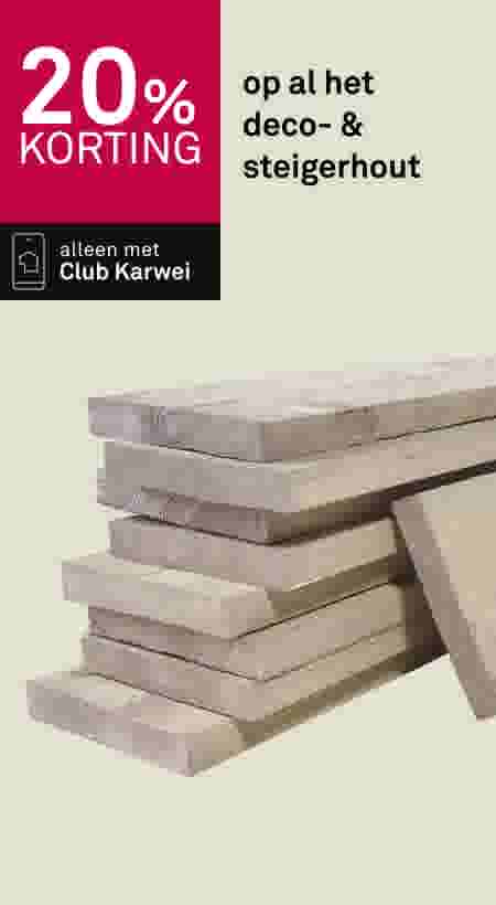 20% korting op al het deco- & steigerhout