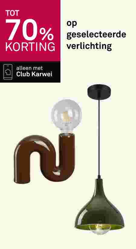 tot 70% korting op geselecteerde verlichting
