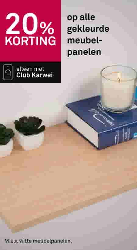 20% korting op alle gekleurde meubelpanelen