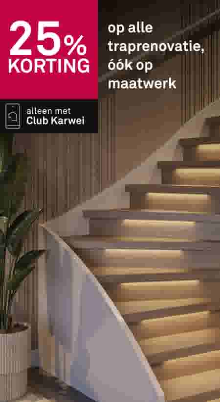 25% korting op alle traprenovatie, óók op maatwerk
