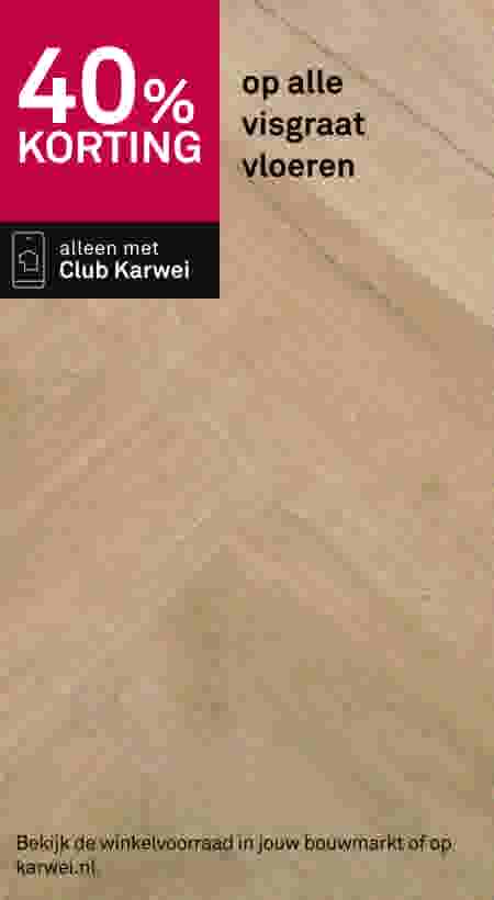 40% korting op alle visgraat vloeren