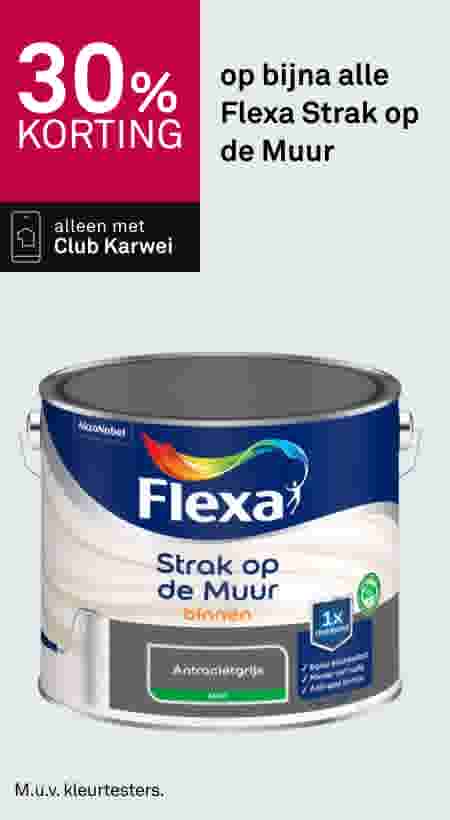30% korting op bijna alle Flexa Strak op de Muur