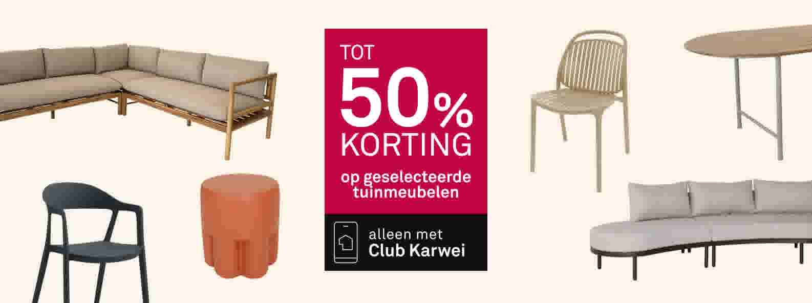 Tot 50% korting op geselecteerde tuinmeubelen