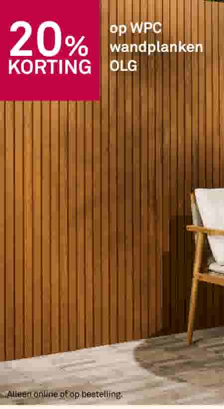 20% korting op WPC wandplanken OLG