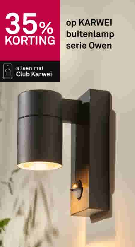 35% korting op KARWEI buitenlamp serie Owen