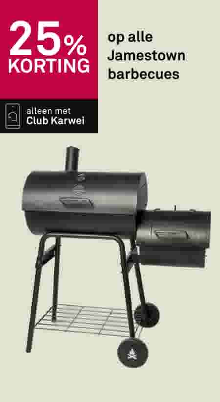 25% korting op alle Jamestown barbecues