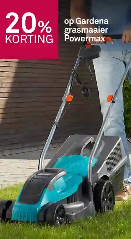 20% korting op Gardena grasmaaier Powermax