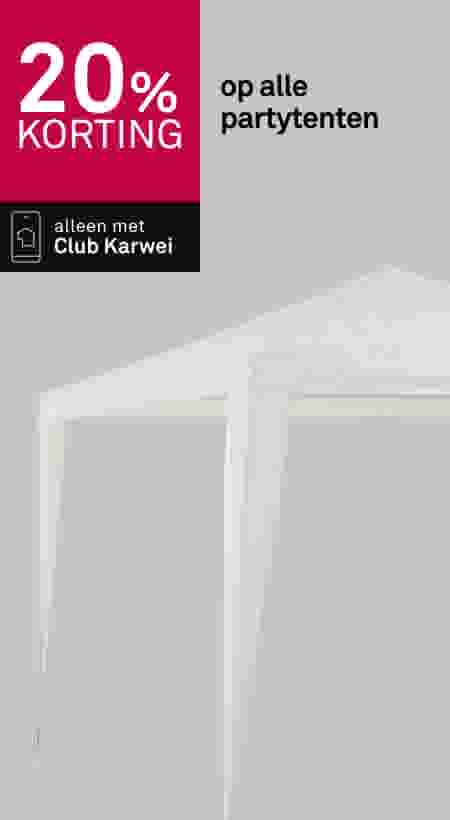 20% korting op alle partytenten