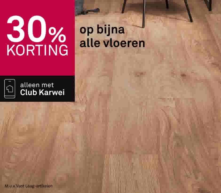 30% korting op bijna alle vloeren