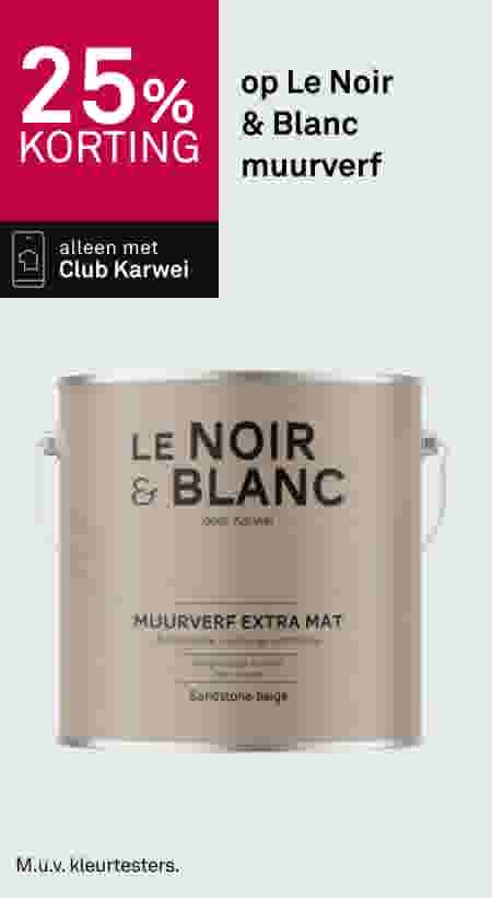 25% korting op Le Noir & Blanc muurverf