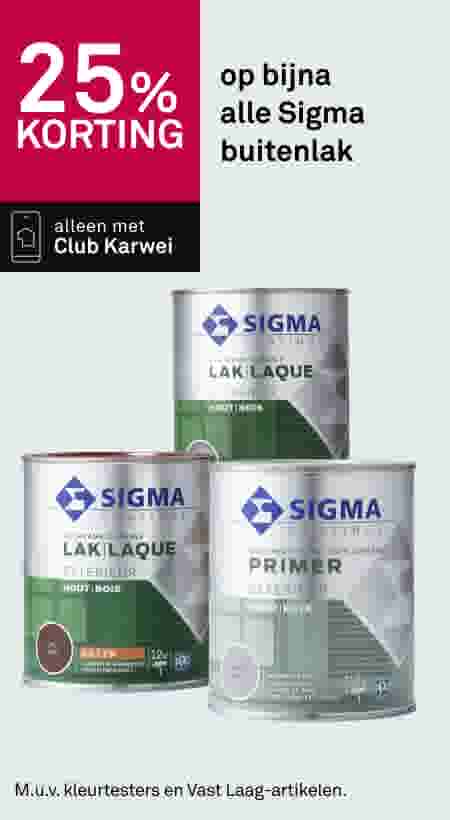 25% korting op bijna alle Sigma buitenlak