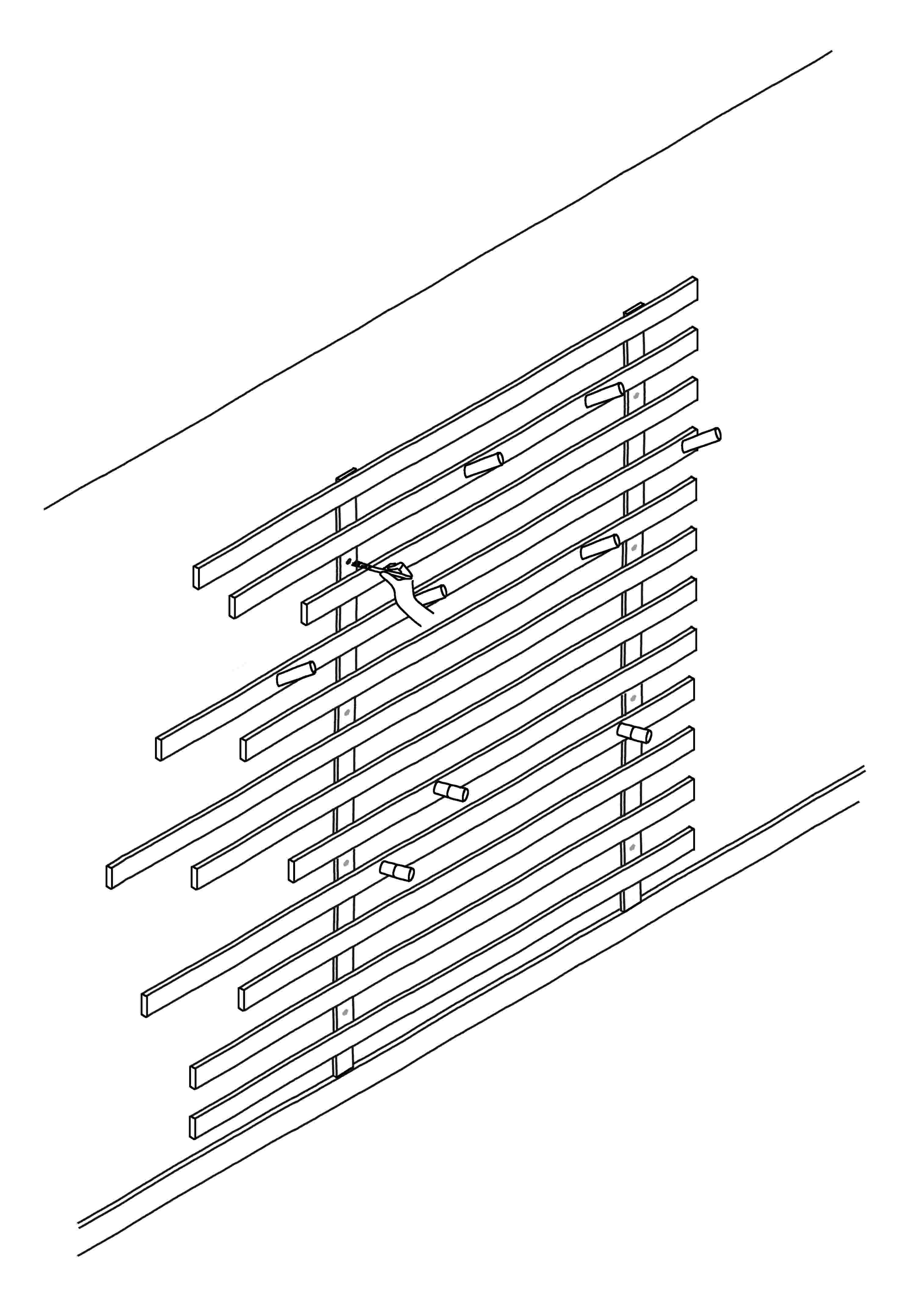 Maak houten kapstok horizontale latjes - KARWEI